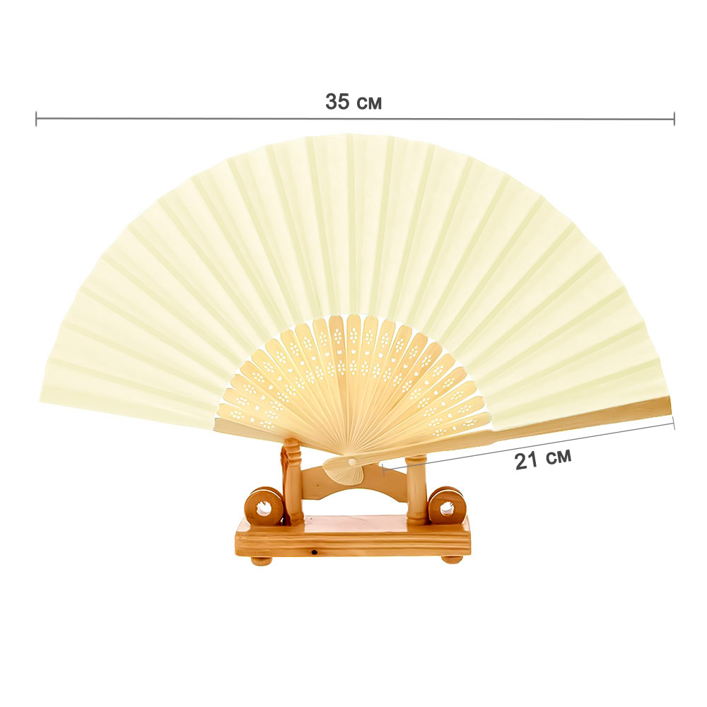 Веер для декора 21 х 35 см лимонный