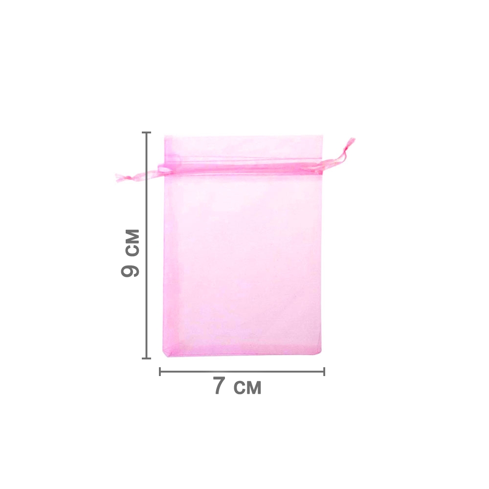 Мешочек из органзы 7 х 9 см розовый 