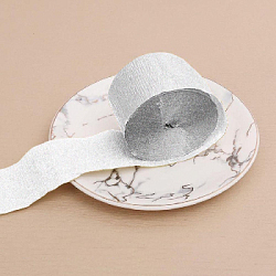 Крепированная лента 4,5 см х 25 м, серебро