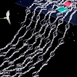 Прозрачные бусины 1кг х 74м №13, "Ромб плоский"