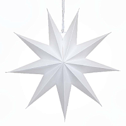 Звезда 30 см девятиконечная, белый
