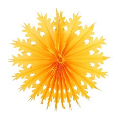 Снежинка обьемная 40 см ярко-желтый