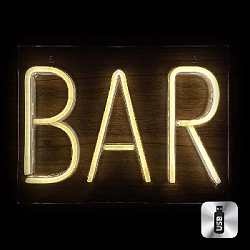 Cветильник LED NEON "BAR" 40 х 30 см, от USB, желтый