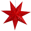 Звезда семиконечная бумажная 35 см, Звезды и точки, красный